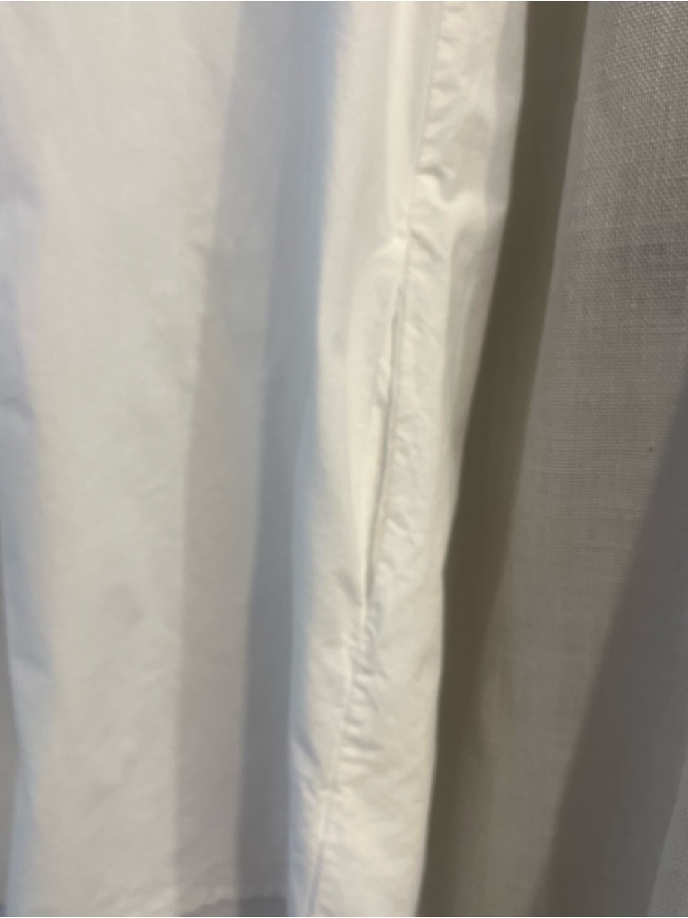 White Cotton Tunic Sleeveless Red Land Cotton Size L Pockets Capsule Wardrobe - Picture 8 of 9